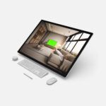 Green Screen Desktop Living Room TV 1 - 1